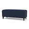 Lesro Siena Lounge Reception Loveseat Bench, Black, RF Blueberry Upholstery SN6001 - alternate 2
